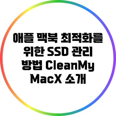 애플 맥북 최적화를 위한 SSD 관리 방법: CleanMyMacX 소개