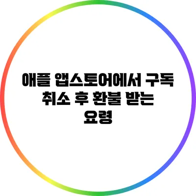 애플 앱스토어에서 구독 취소 후 환불 받는 요령