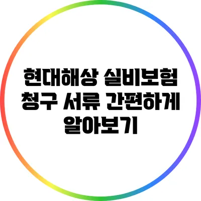 현대해상 실비보험 청구 서류 간편하게 알아보기