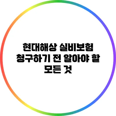 현대해상 실비보험 청구하기 전 알아야 할 모든 것