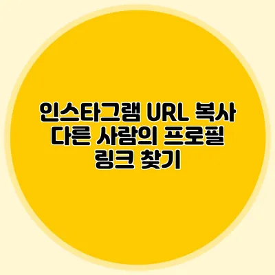 인스타그램 URL 복사: 다른 사람의 프로필 링크 찾기